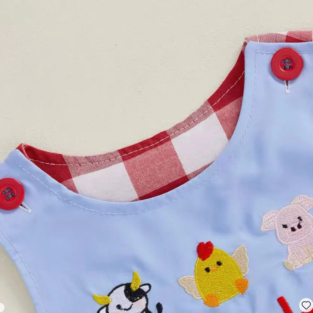 New Adorable Red and White Kids Summer Romper 0-3 months